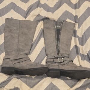 Gray Suede Women's Boots